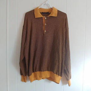 Luciano Barbera Men’s Long Sleeve Button Sweater Shirt Sz 50 Made in Italy